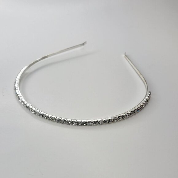 Silver Tone Rhinestone Headband - Picture 5 of 9